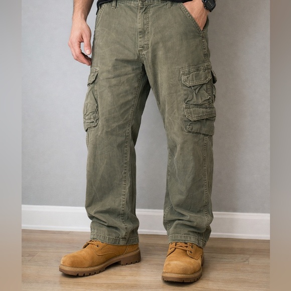 Wrangler Other - Wrangler Cargo Pants Men’s 36x30 Olive Green Utility Workwear Military Style